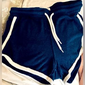 Terry cloth navy shorts